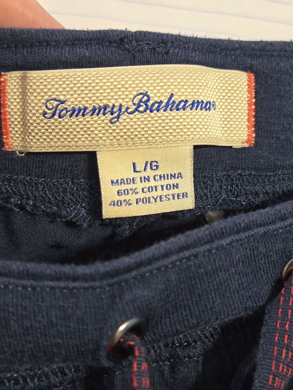 Tommy Bahama Lounge Pants Navy Drawstring Pajama Pants Large - Picture 3 of 5
